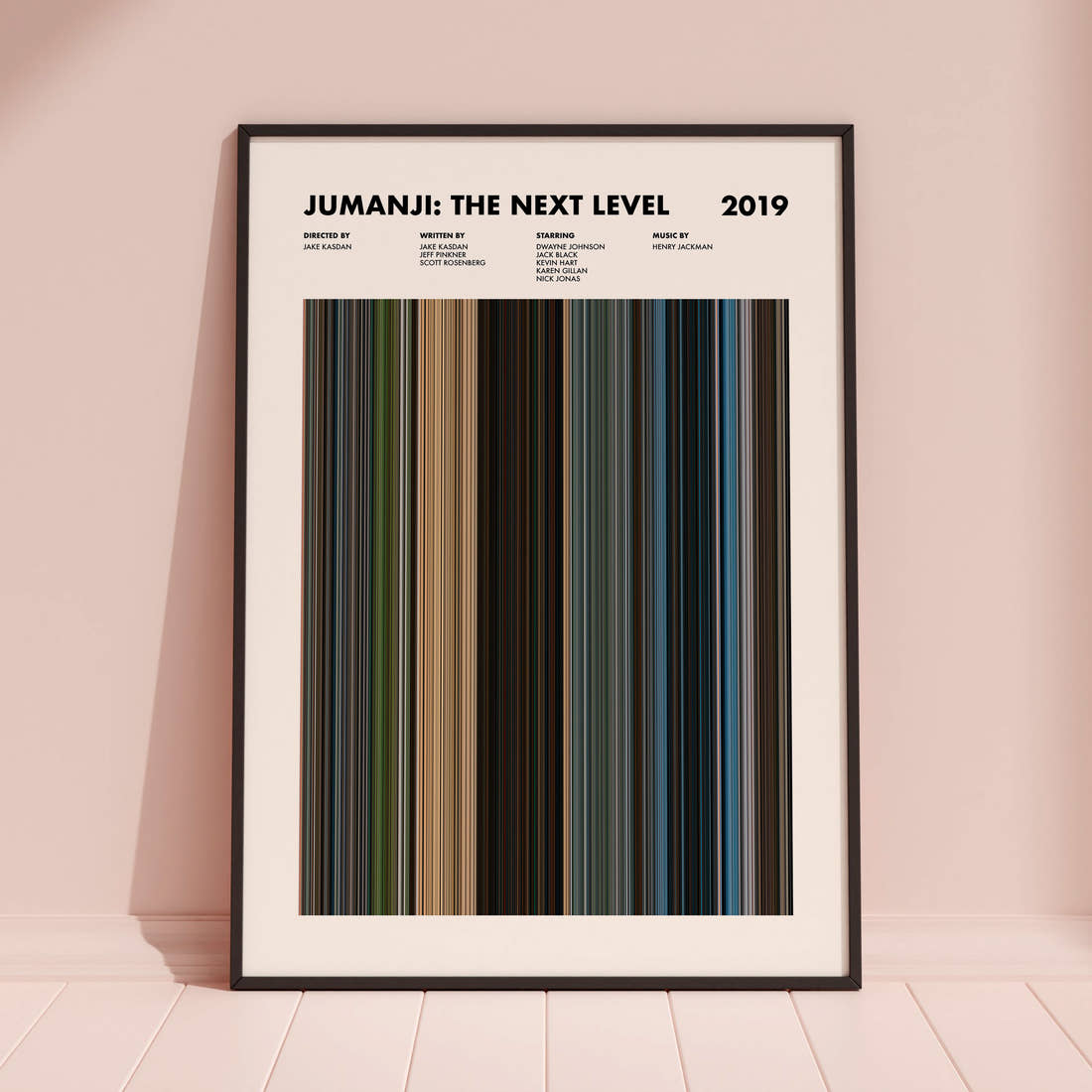 Jumanji: The Next Level Movie Barcode Poster