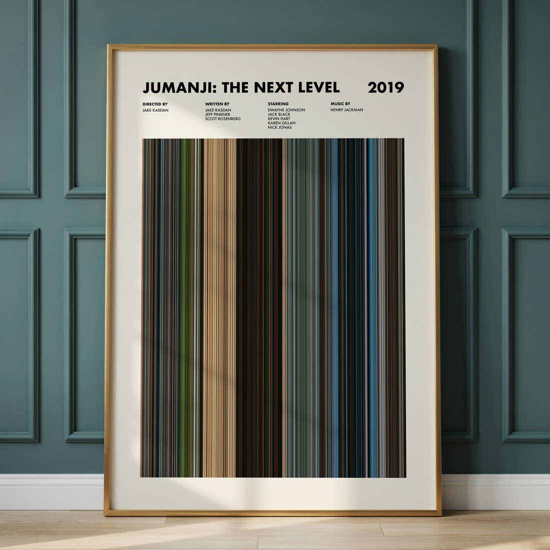 Jumanji: The Next Level Movie Barcode Poster