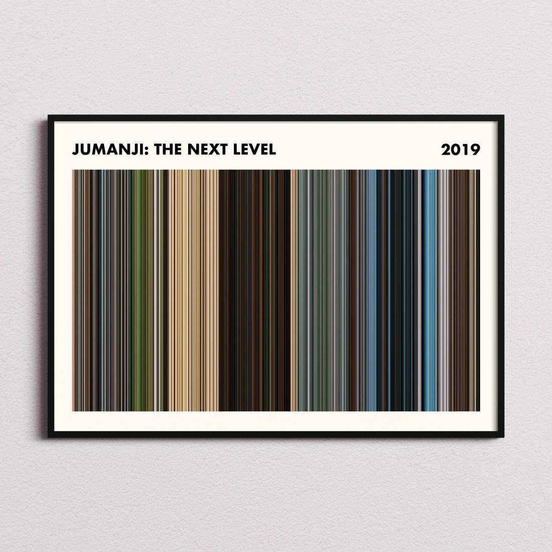 Jumanji: The Next Level Movie Barcode Poster - Simplified