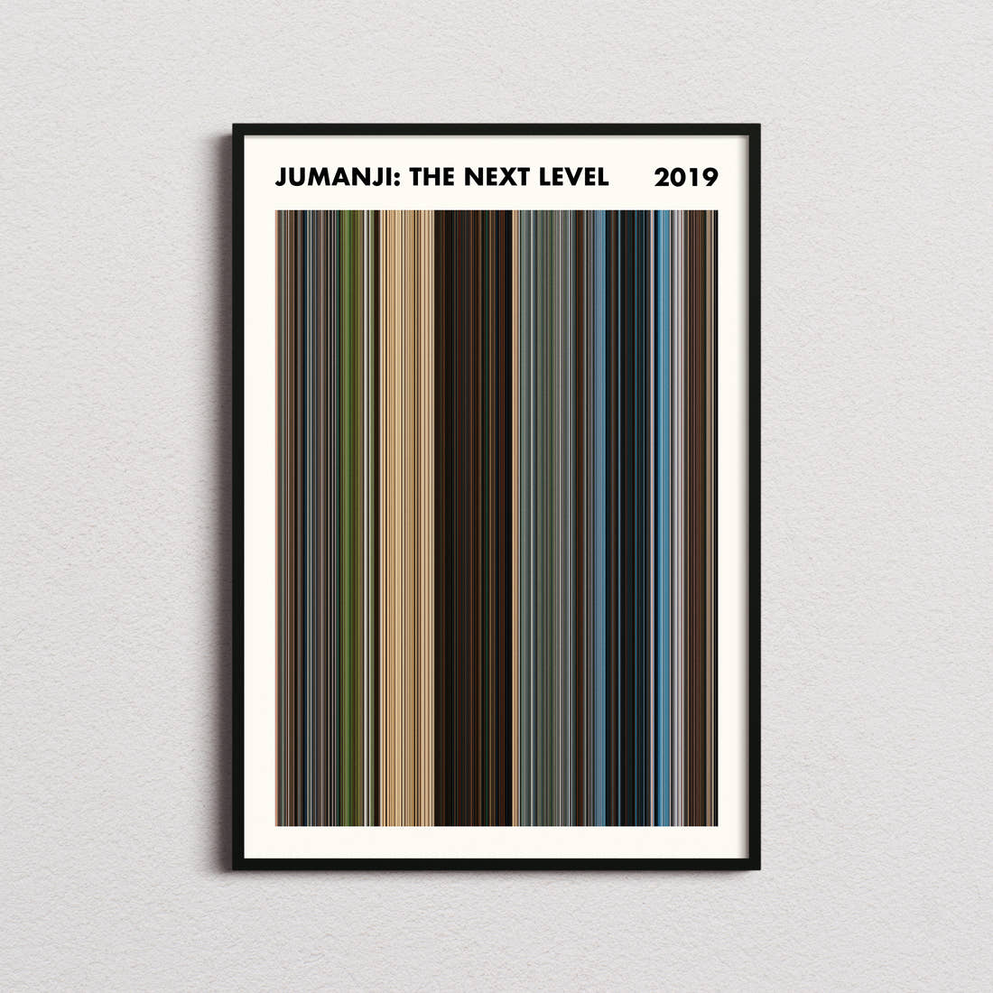Jumanji: The Next Level Movie Barcode Poster - Simplified