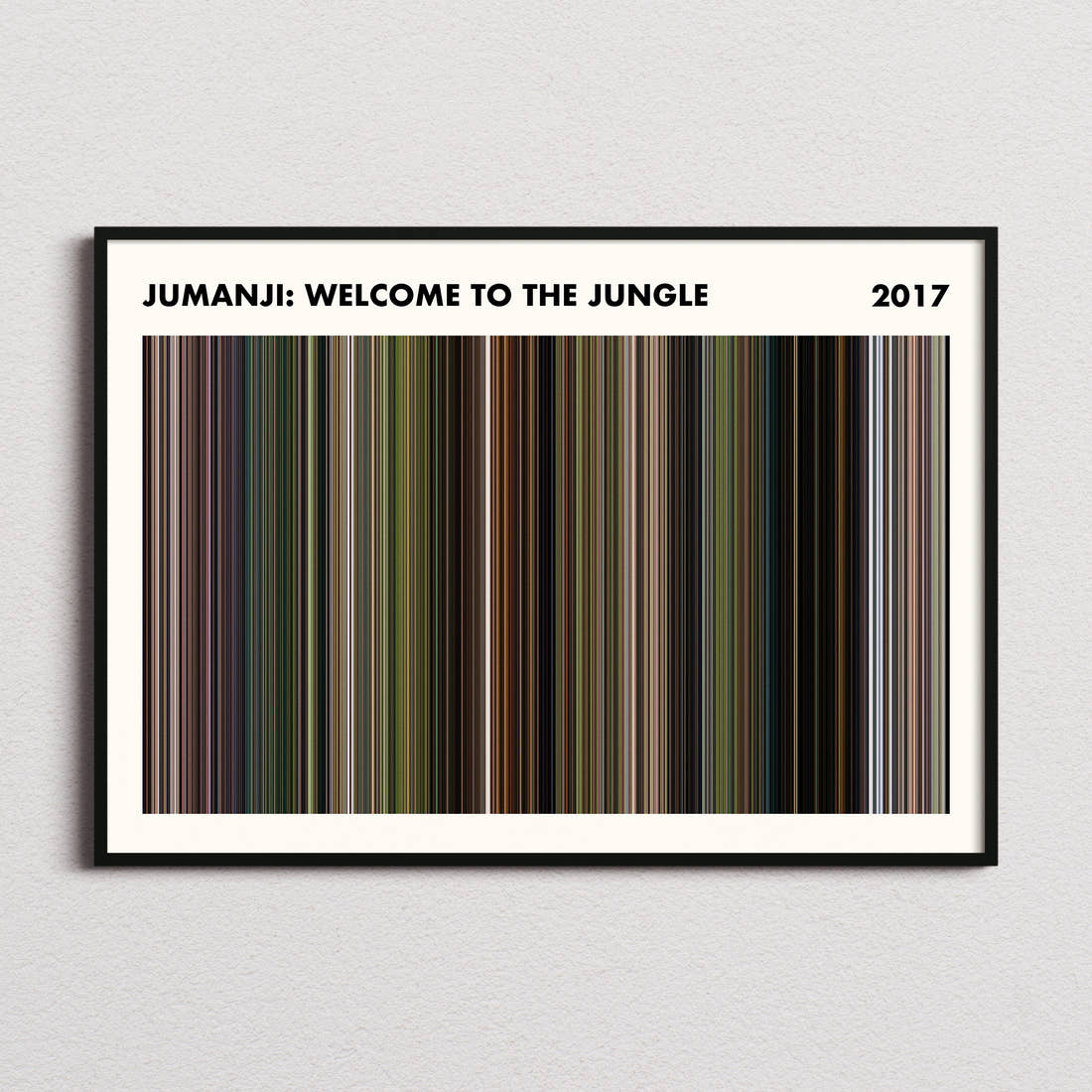 Jumanji: Welcome to the Jungle Movie Barcode Poster - Simplified