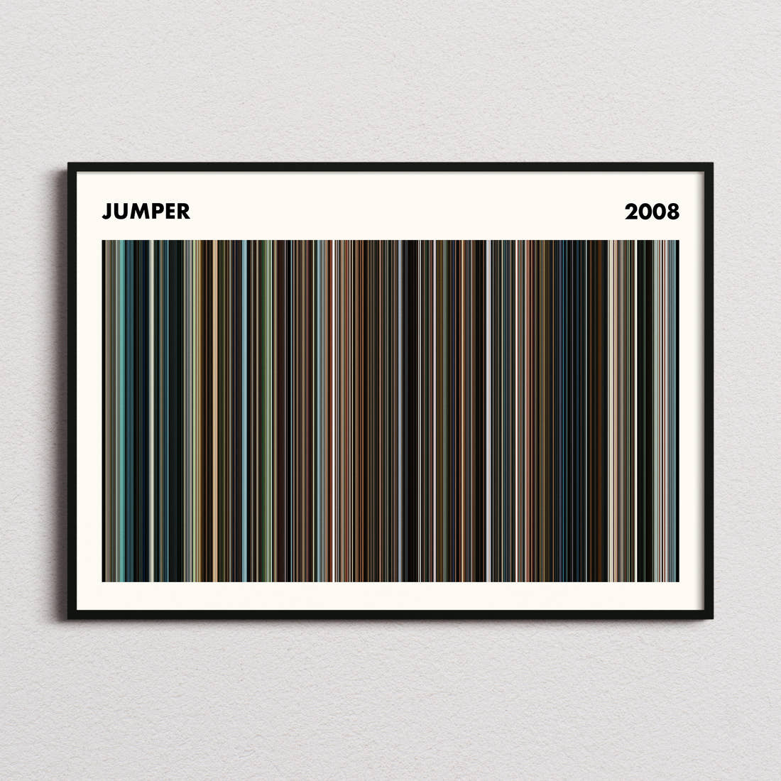 Jumper Movie Barcode Poster - Simplified