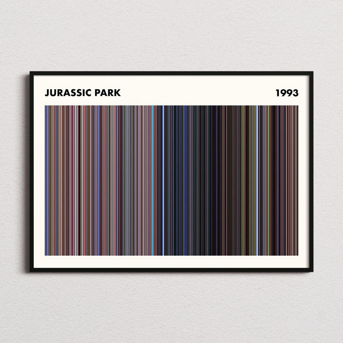 Jurassic Park Movie Barcode Print