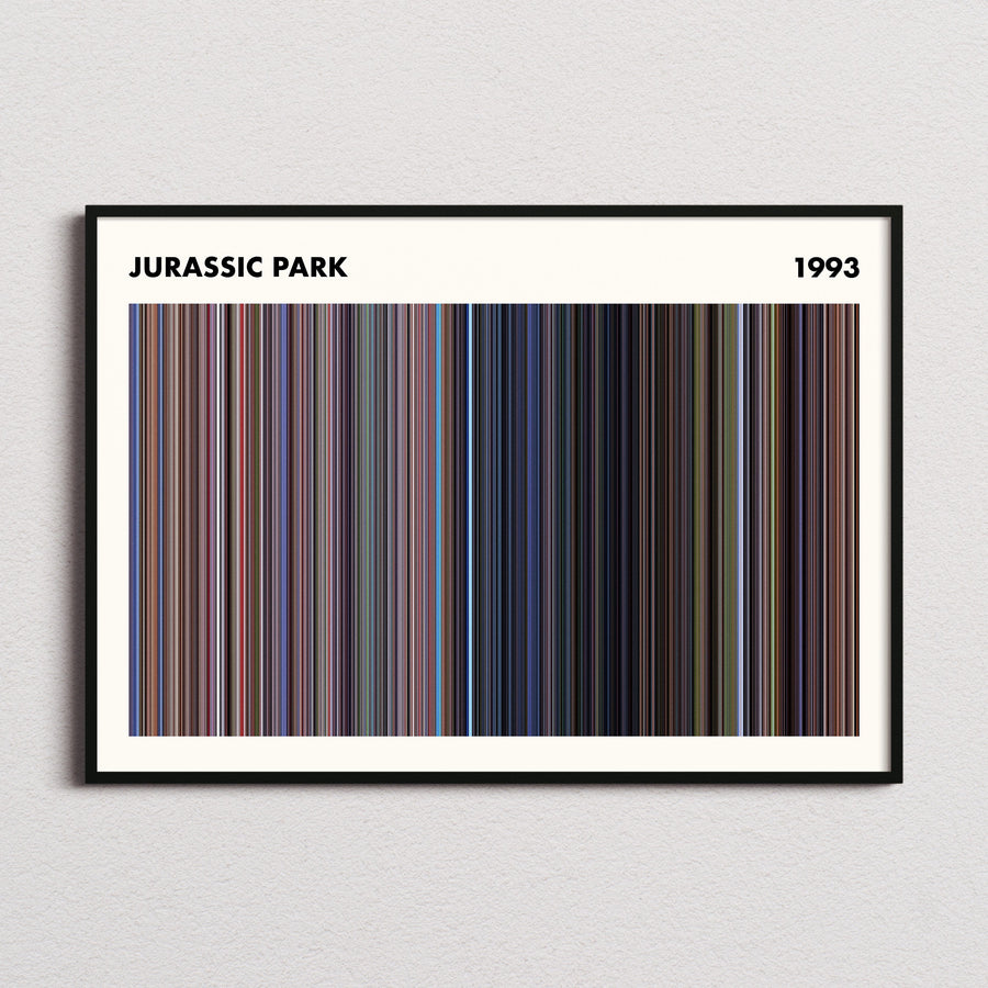 Jurassic Park Movie Barcode Print