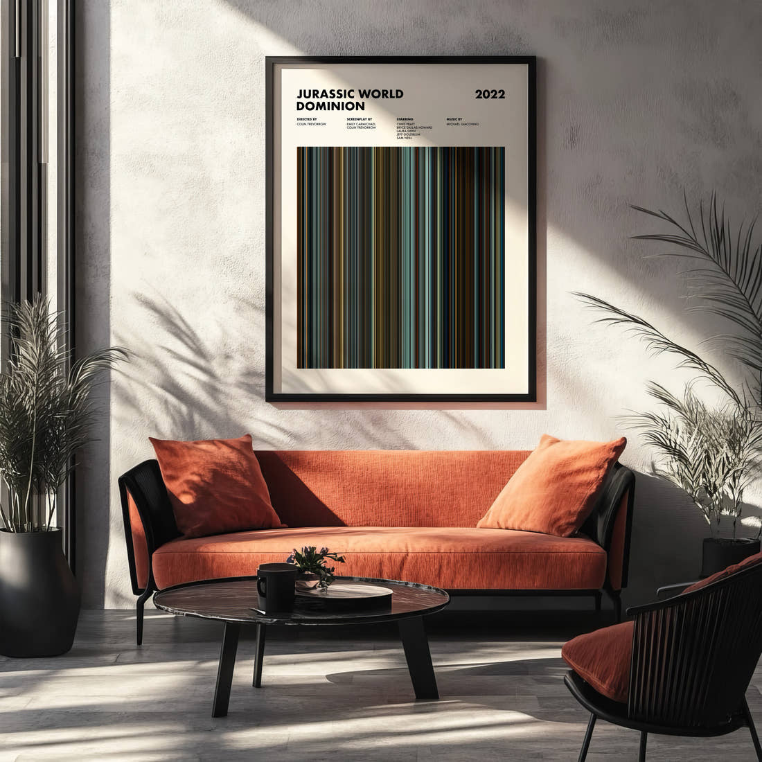 Jurassic World Dominion Movie Barcode Poster
