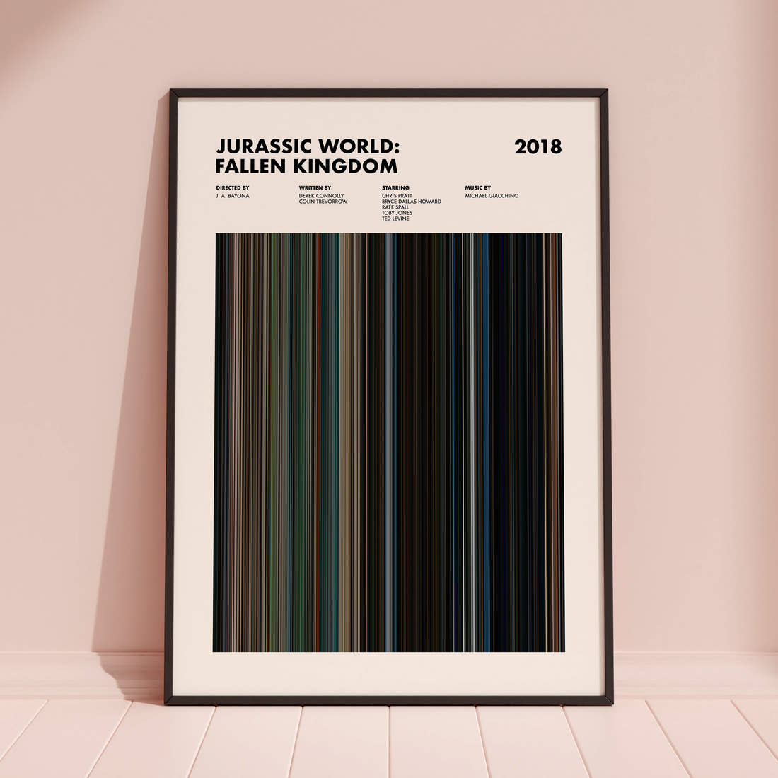 Jurassic World: Fallen Kingdom Movie Barcode Poster