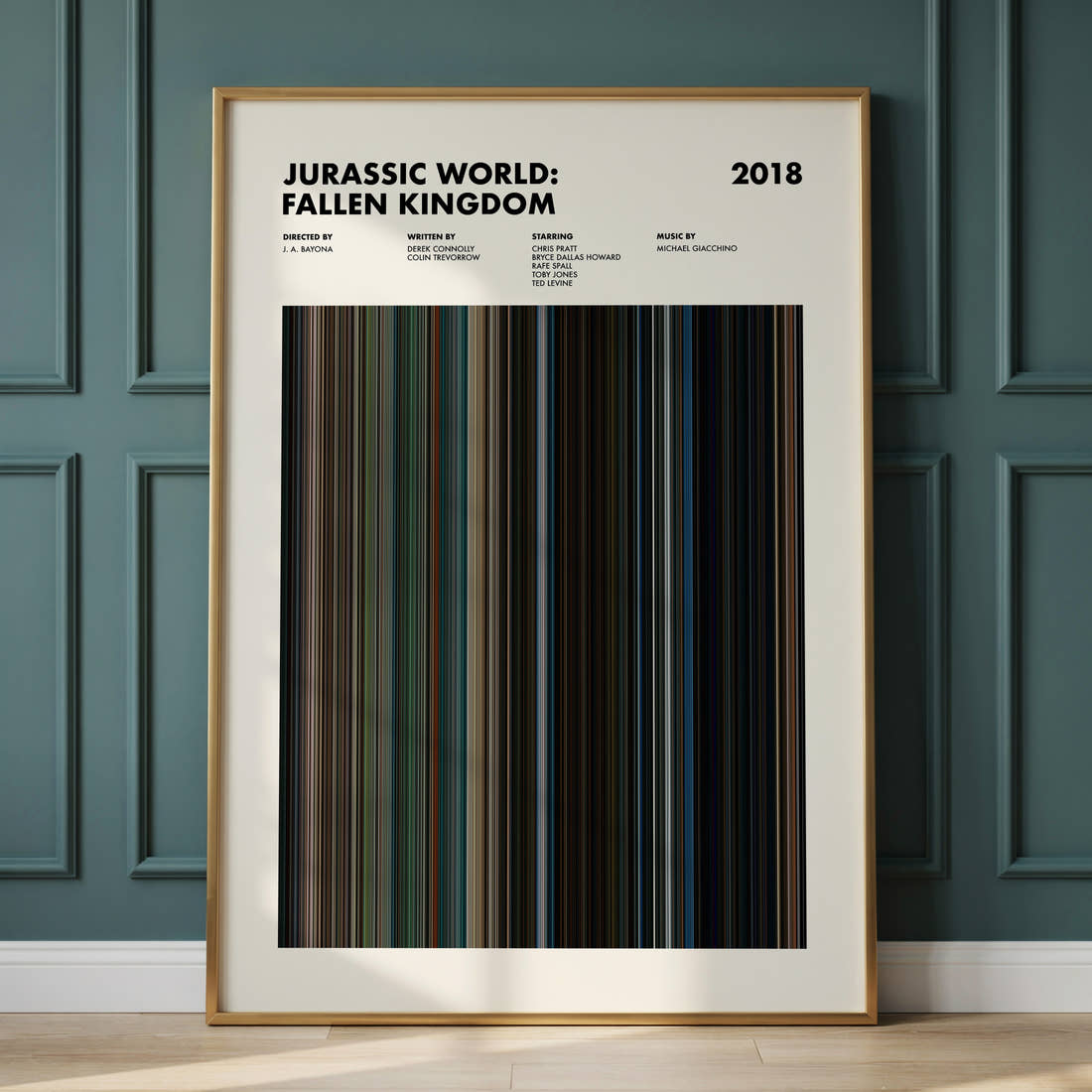 Jurassic World: Fallen Kingdom Movie Barcode Poster