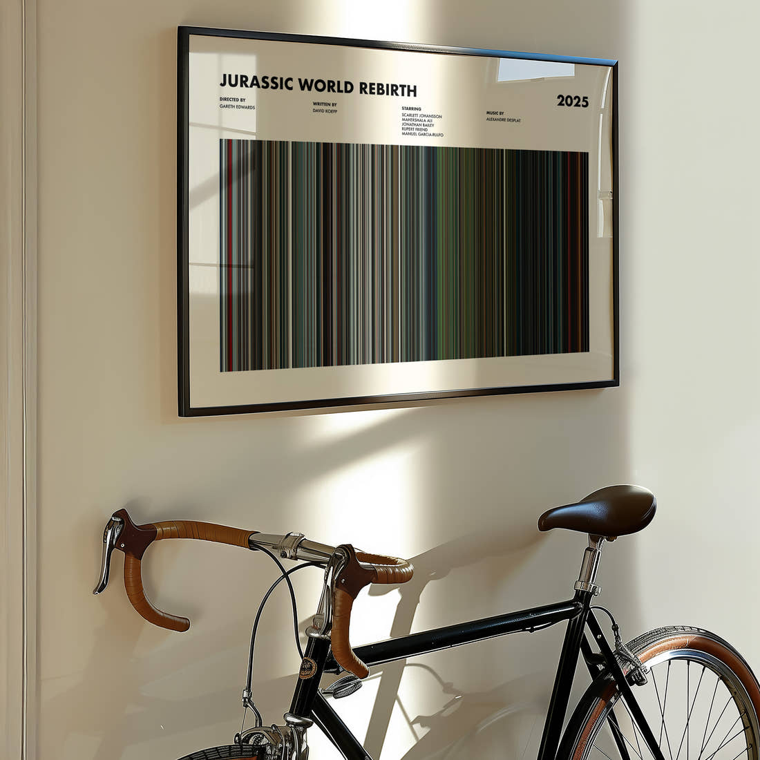 Jurassic World Rebirth Movie Barcode Poster