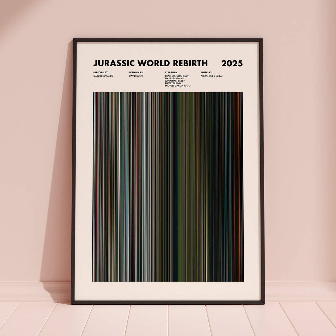 Jurassic World Rebirth Movie Barcode Poster