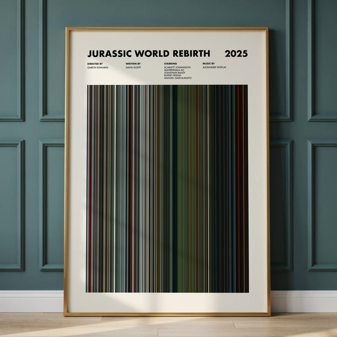 Jurassic World Rebirth Movie Barcode Poster