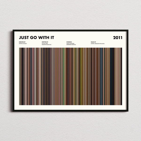 Just Go With It Movie Barcode Poster