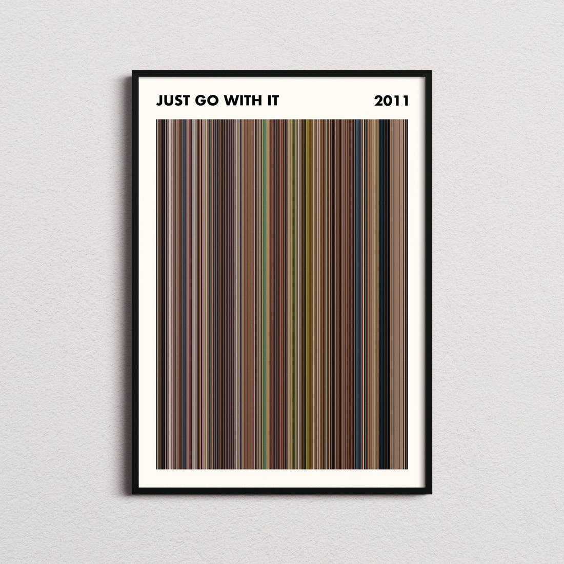 Just Go with It Movie Barcode Poster - Simplified