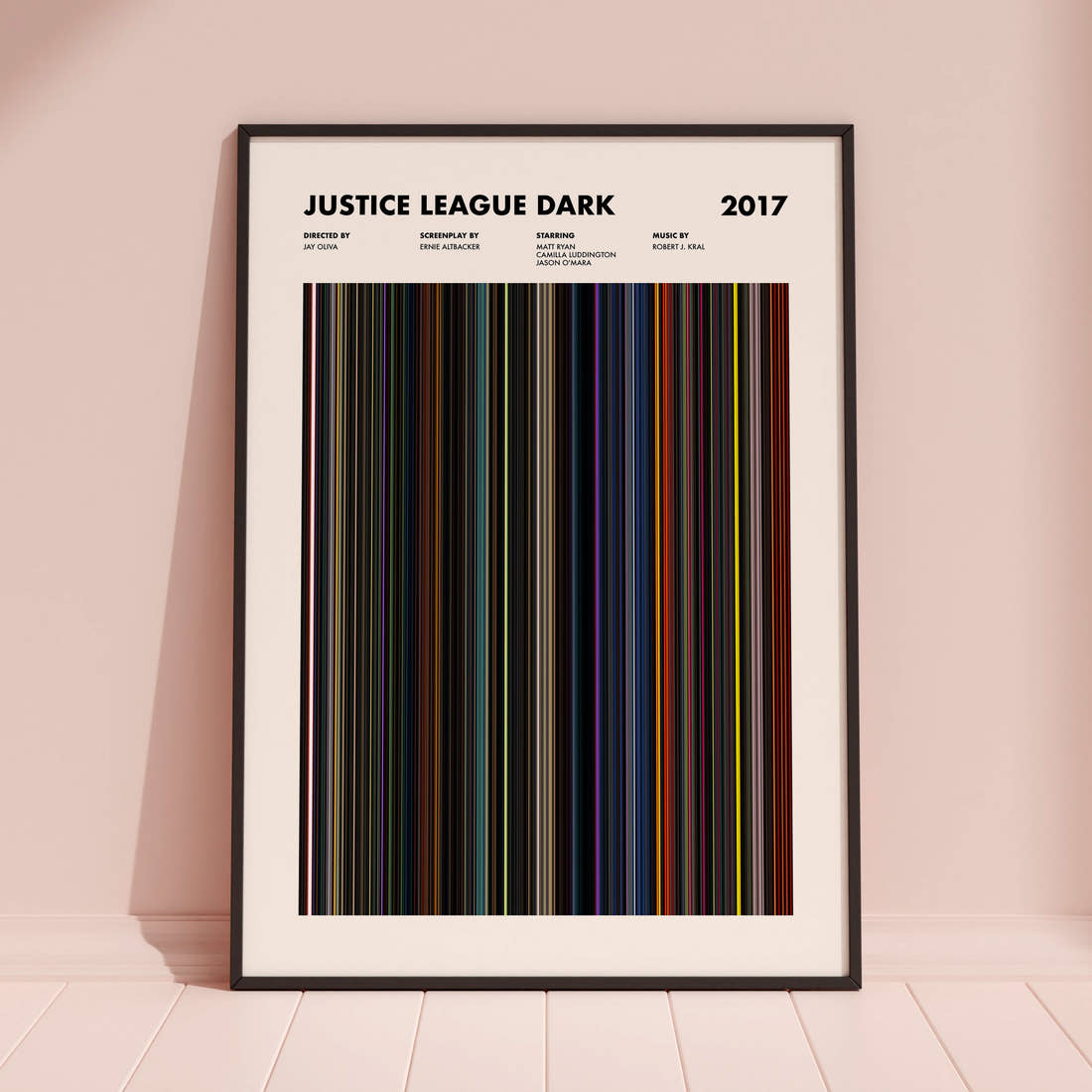 Justice League Dark Movie Barcode Poster