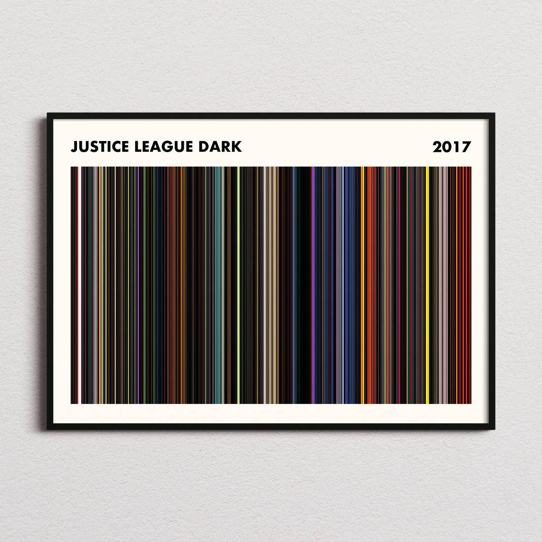 Justice League Dark Movie Barcode Poster - Simplified