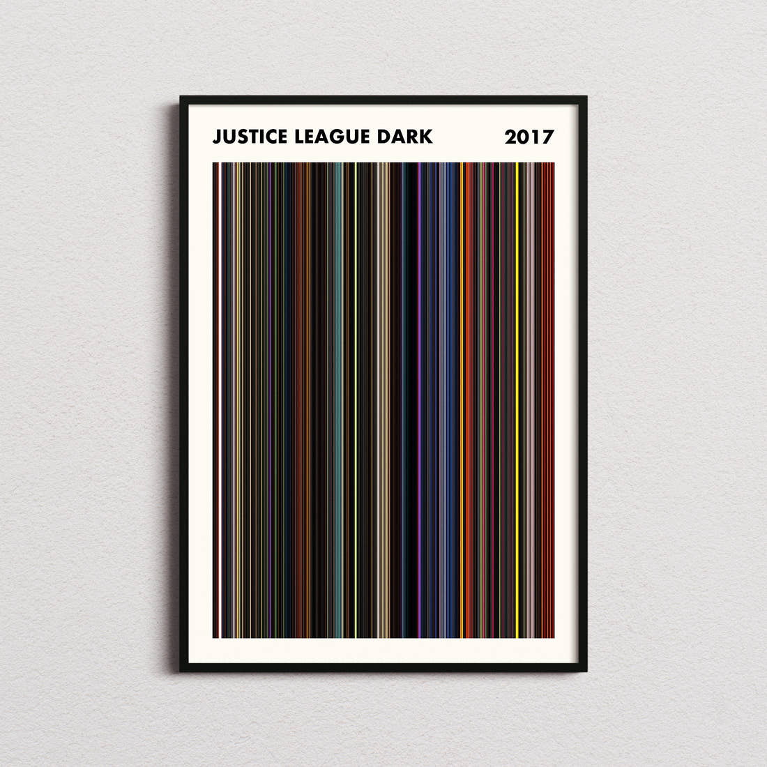 Justice League Dark Movie Barcode Poster - Simplified