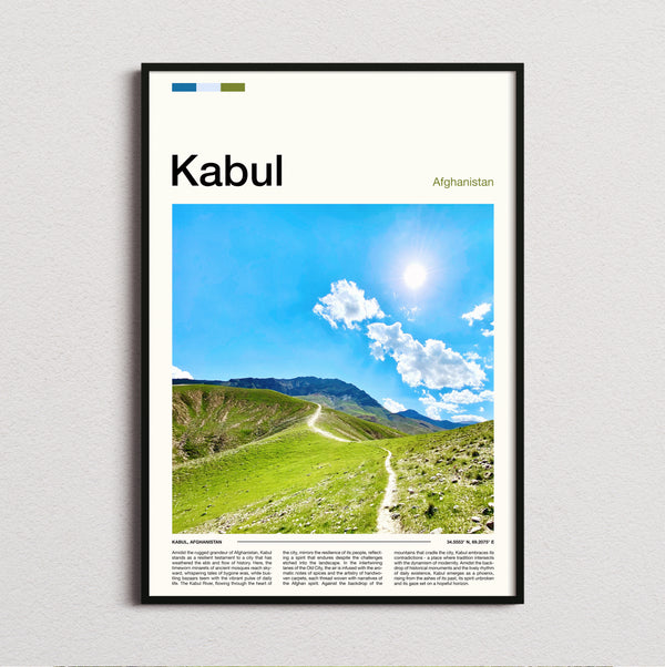 Kabul - Path Over Green Hill - Travel Print
