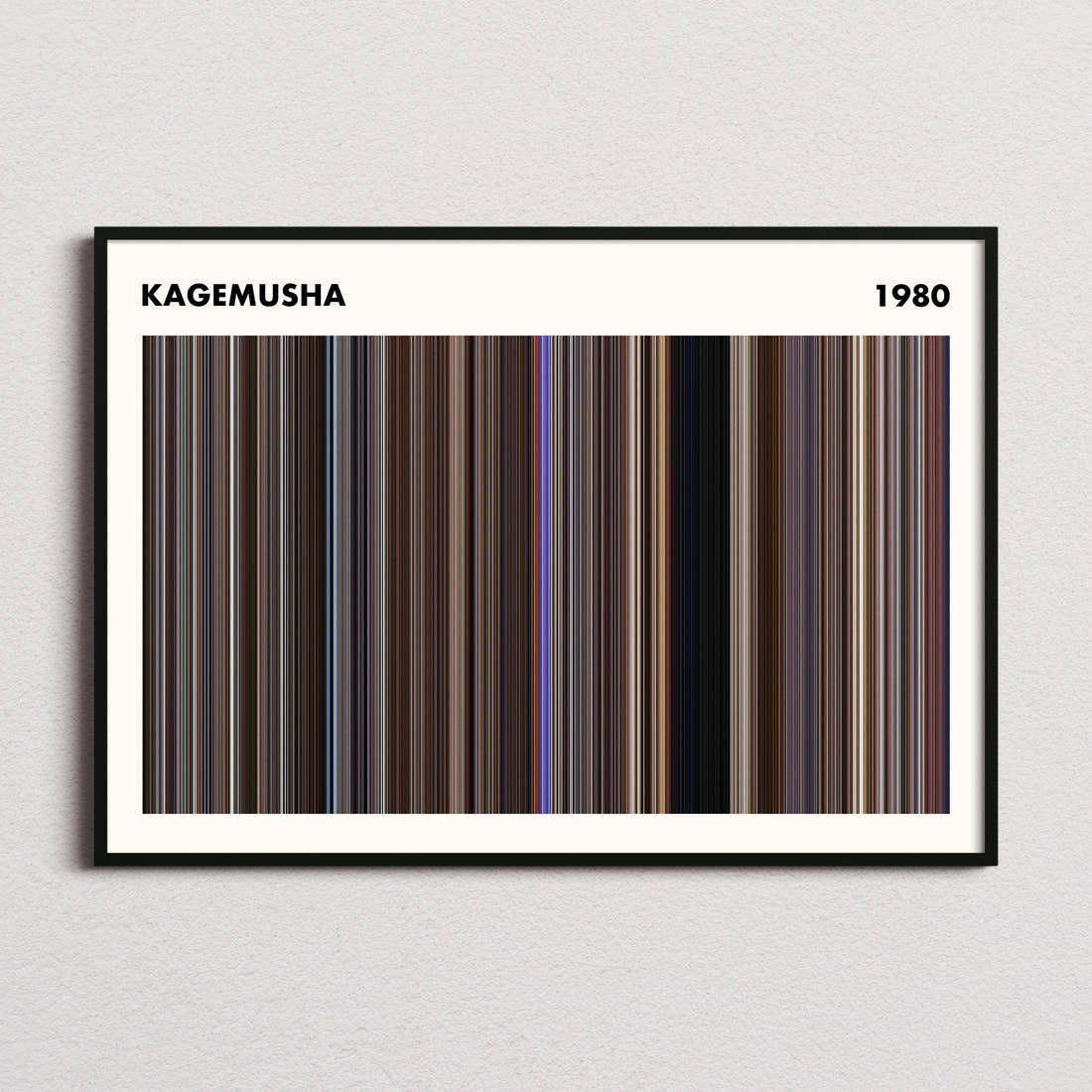 Kagemusha Movie Barcode Poster - Simplified