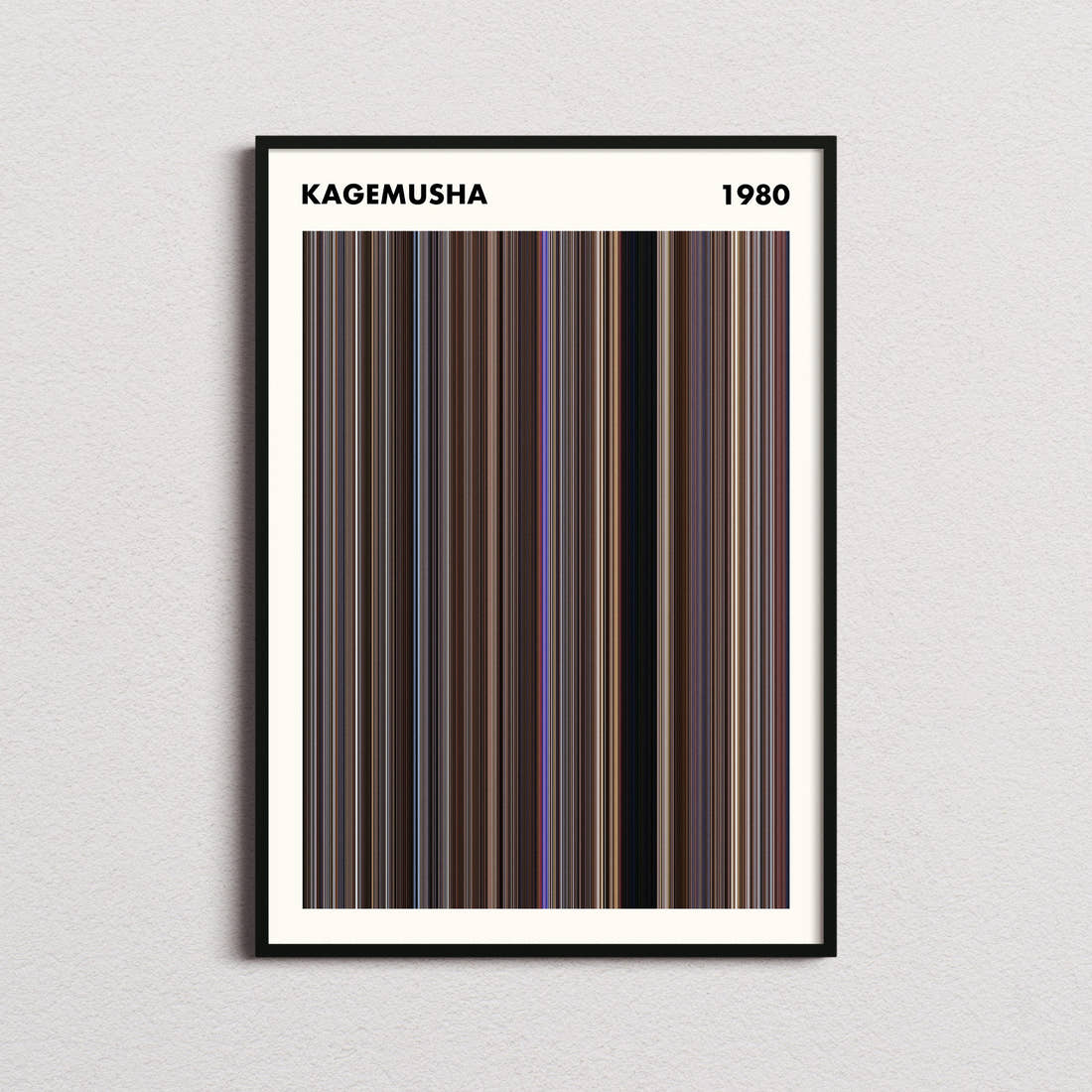 Kagemusha Movie Barcode Poster - Simplified