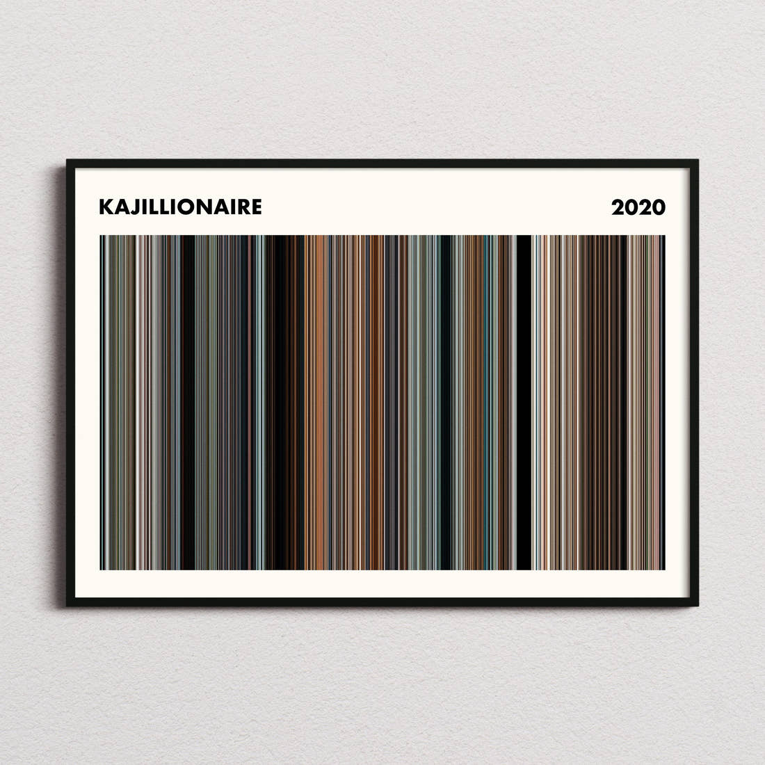 Kajillionaire Movie Barcode Poster - Simplified