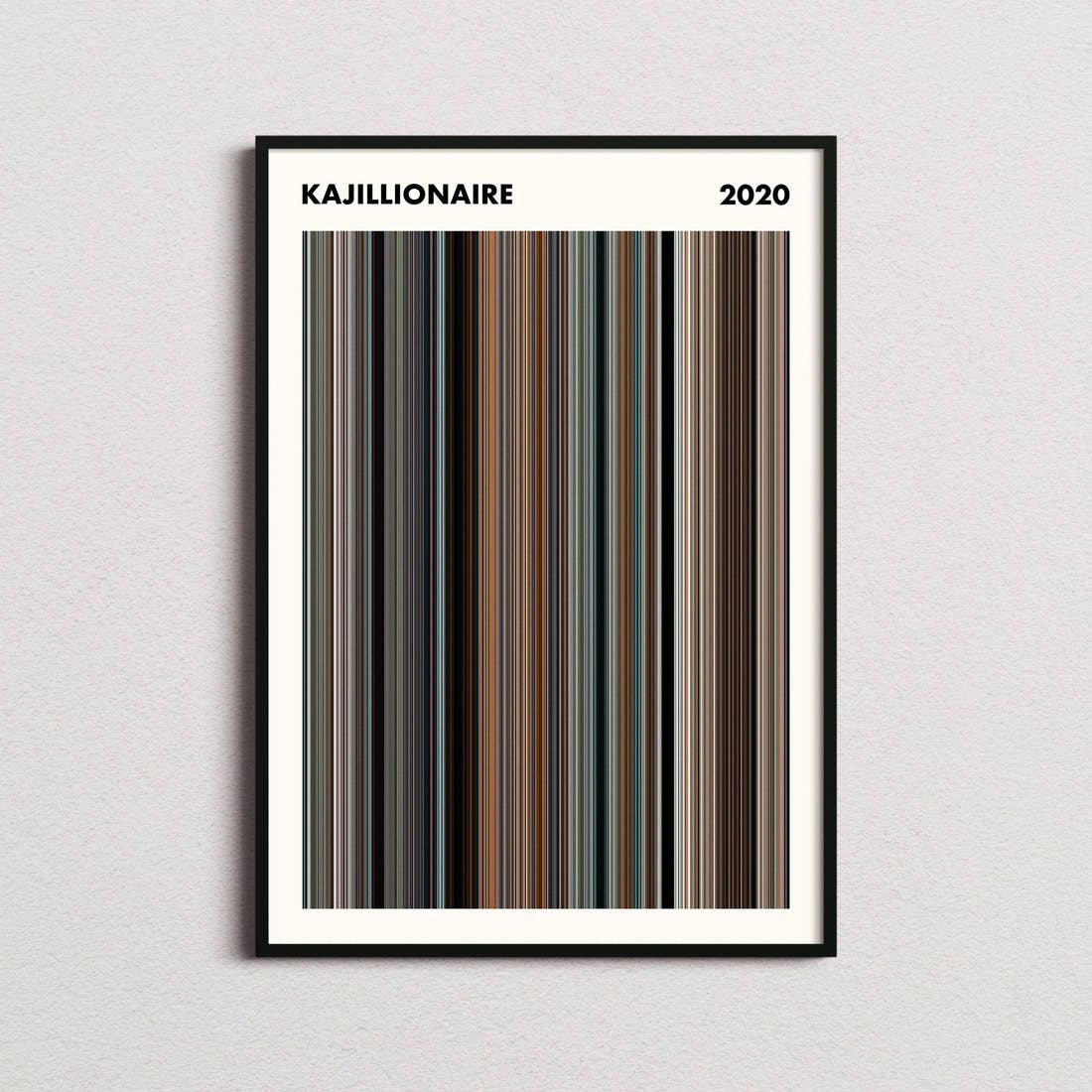 Kajillionaire Movie Barcode Poster - Simplified