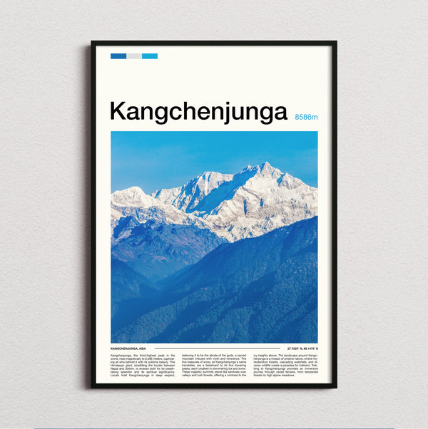 Kangchenjunga - Snowy Mountain Range - Travel Print
