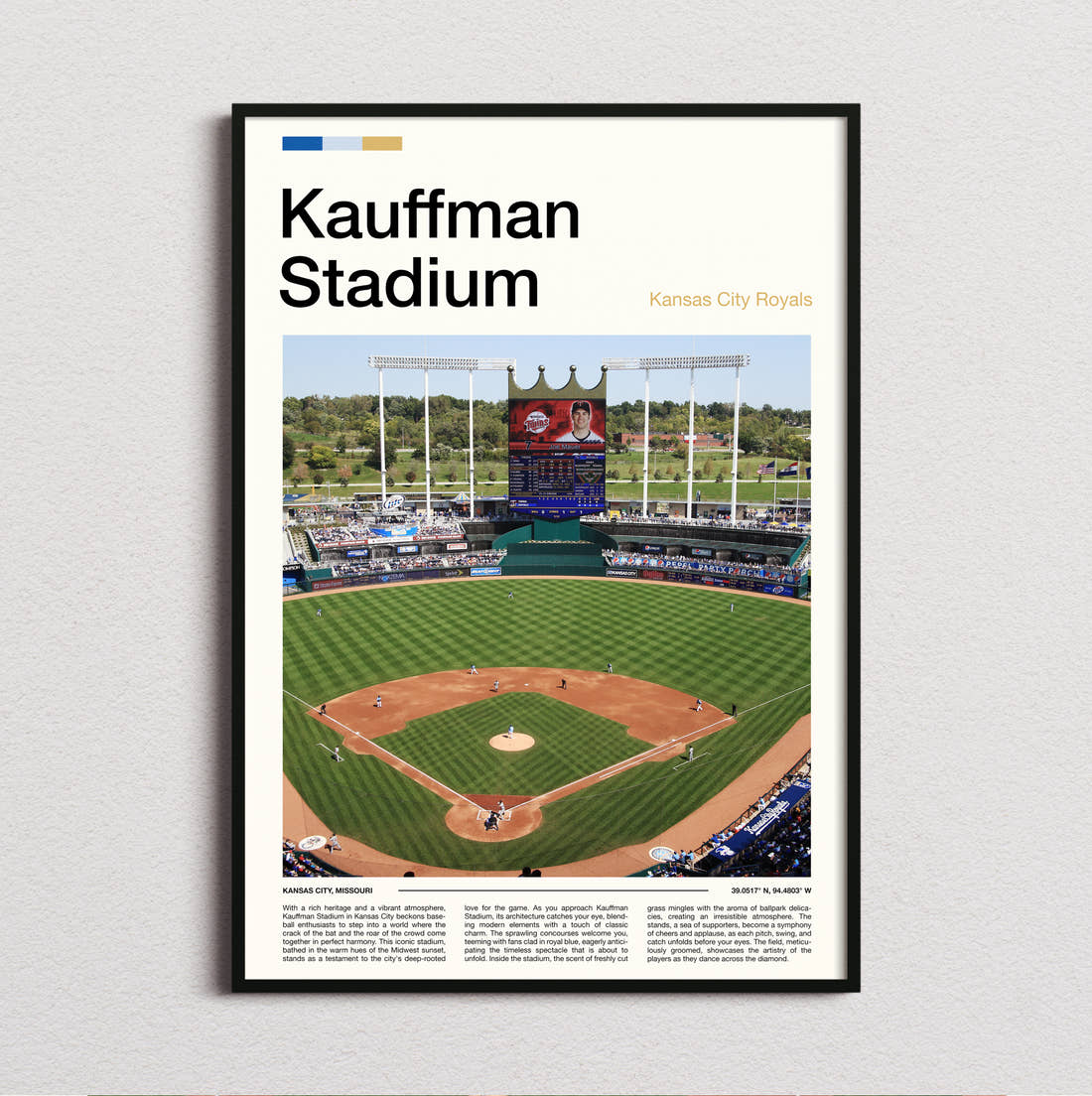 Kauffman Print framed and photographed straight on