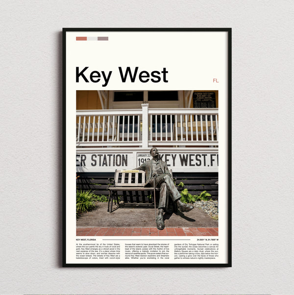 Key West - Bench On A Porch - Travel Print