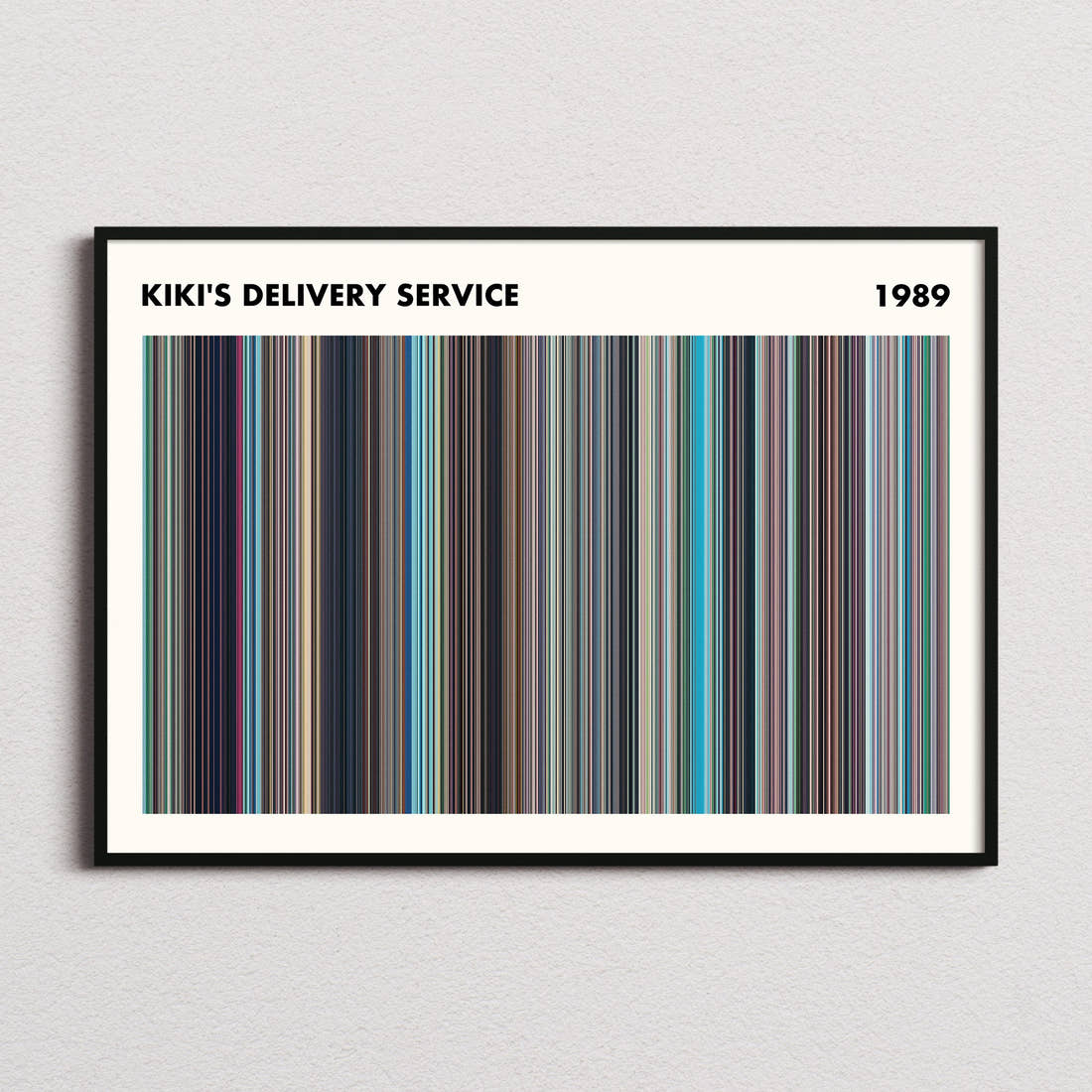 Kiki's Delivery Service Movie Barcode Poster - Simplified