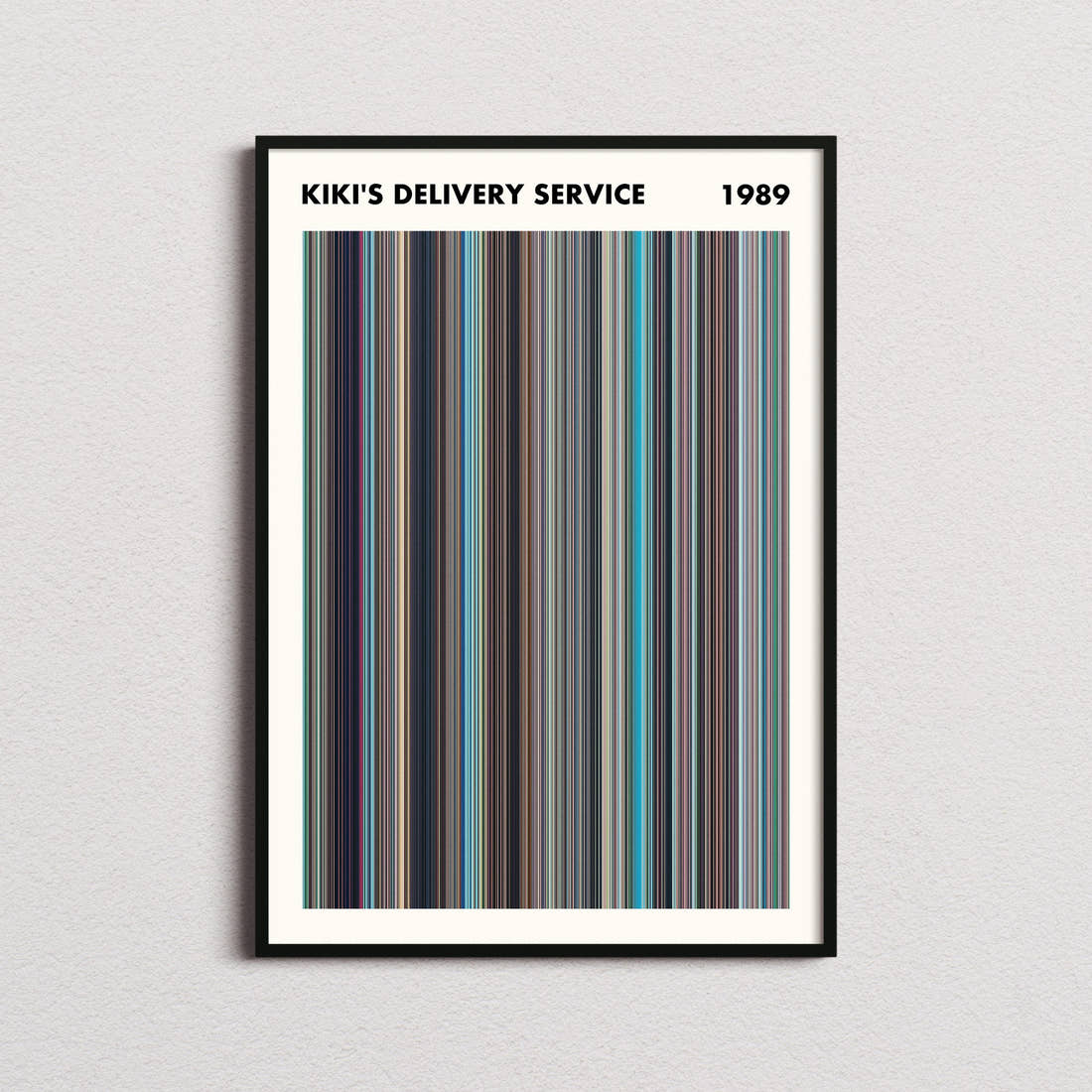 Kiki's Delivery Service Movie Barcode Poster - Simplified