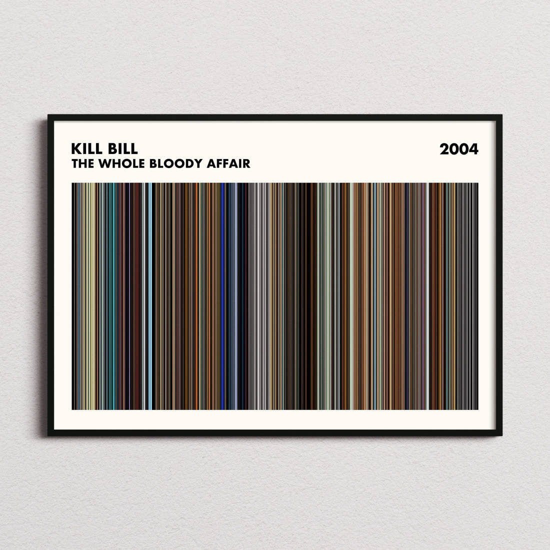 Kill Bill: The Whole Bloody Affair Movie Barcode Poster - Simplified