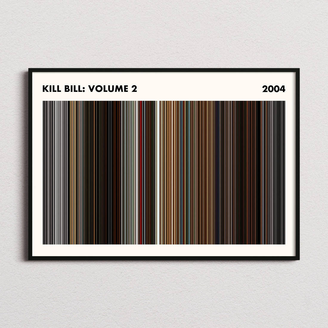 Kill Bill: Volume 2 Movie Barcode Poster - Simplified