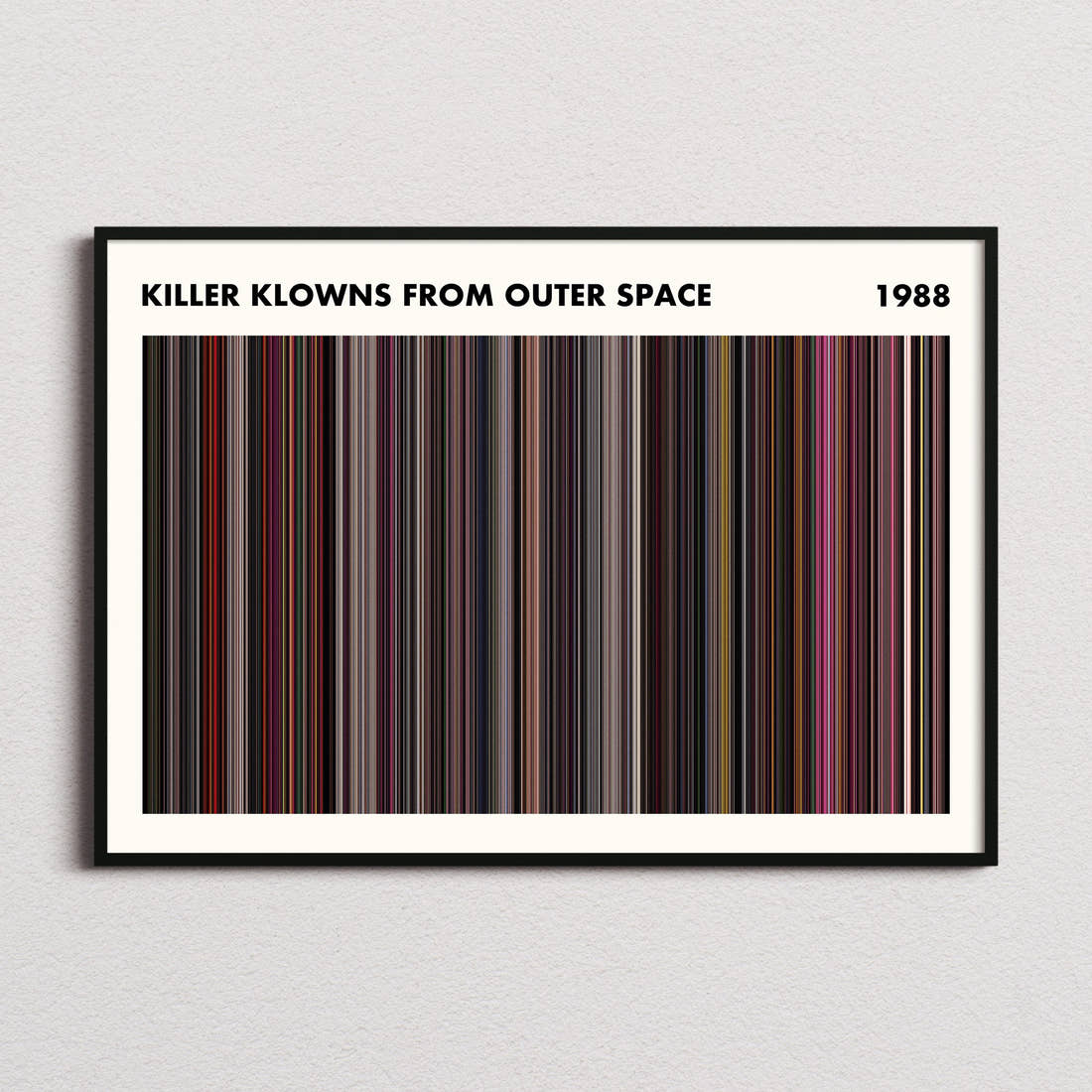 Killer Klowns from Outer Space Movie Barcode Poster - Simplified