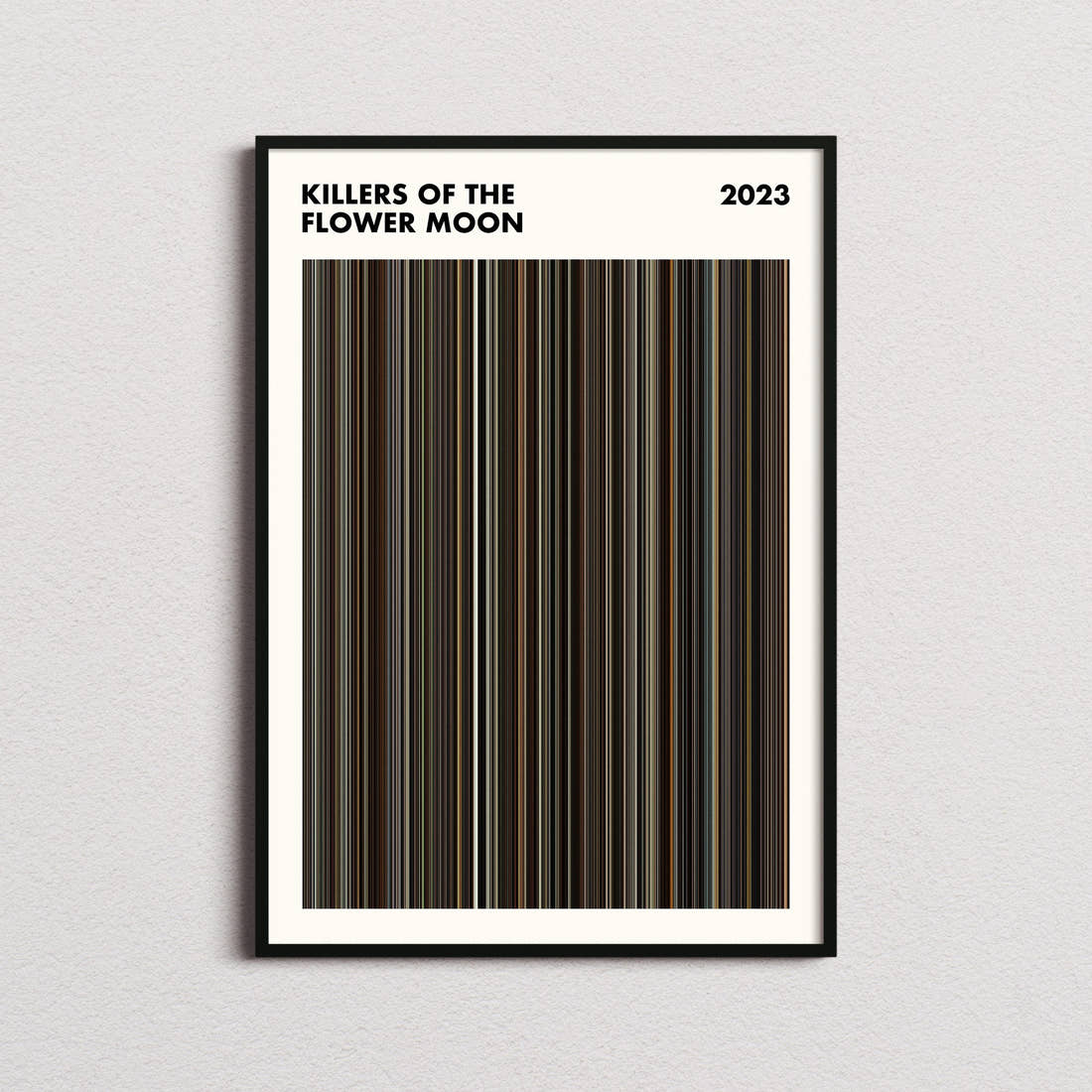 Killers of the Flower Moon Movie Barcode Poster - Simplified