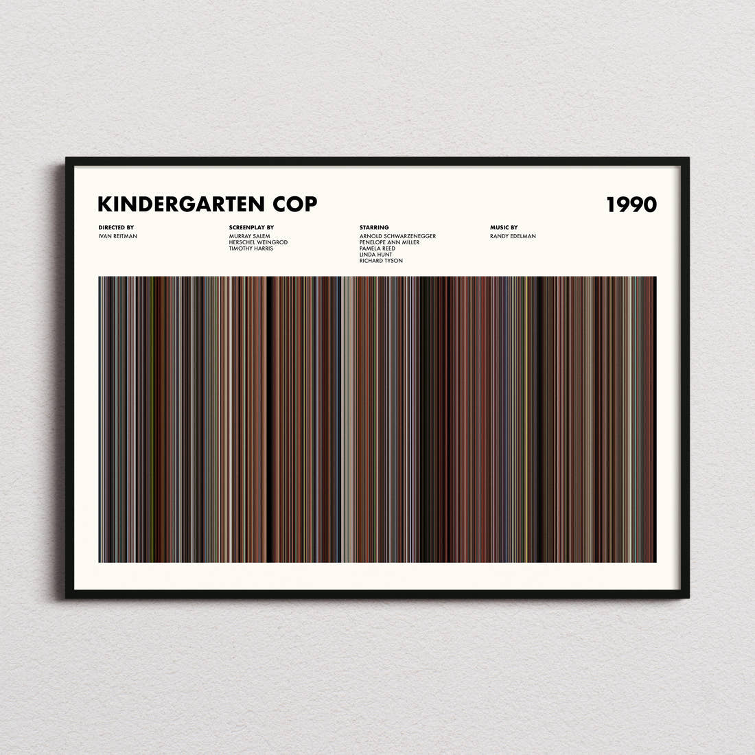 Kindergarten Cop Movie Barcode Poster