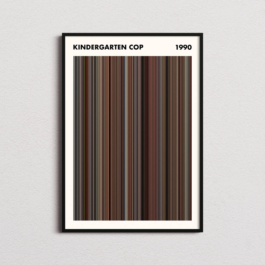 Kindergarten Cop Movie Barcode Poster - Simplified
