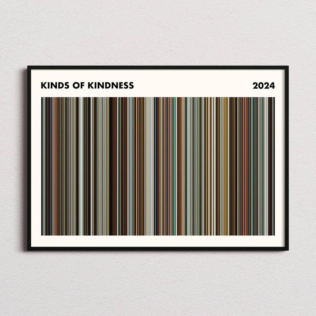 Kinds of Kindness Movie Barcode Poster - Simplified