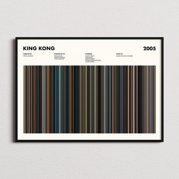 King Kong Movie Barcode Poster