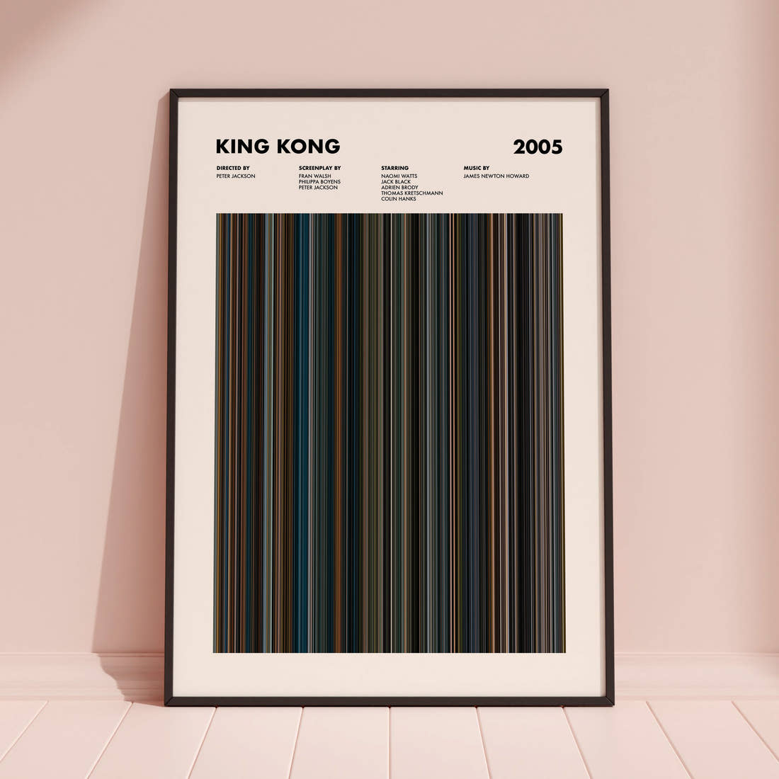 King Kong Movie Barcode Poster