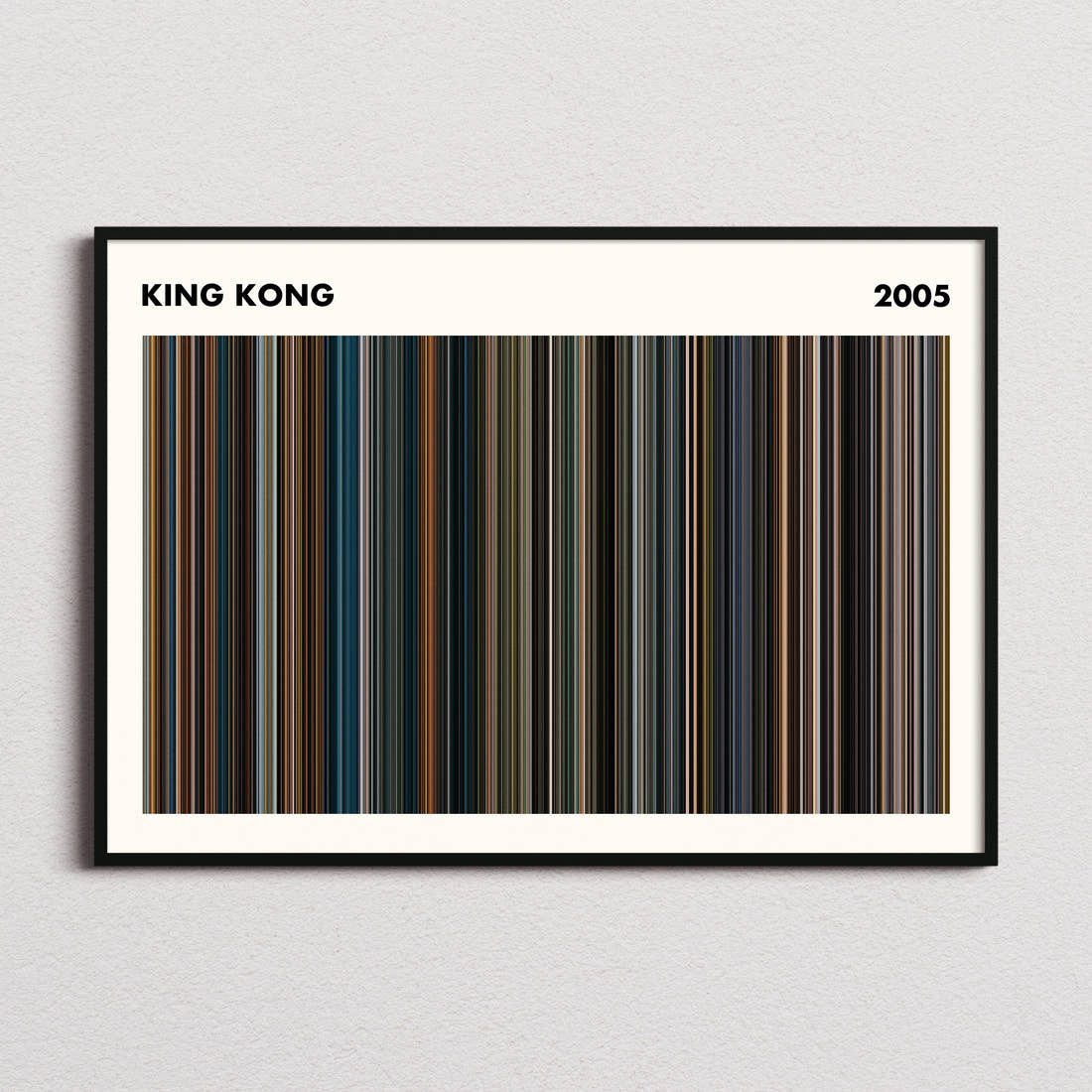 King Kong Movie Barcode Poster - Simplified