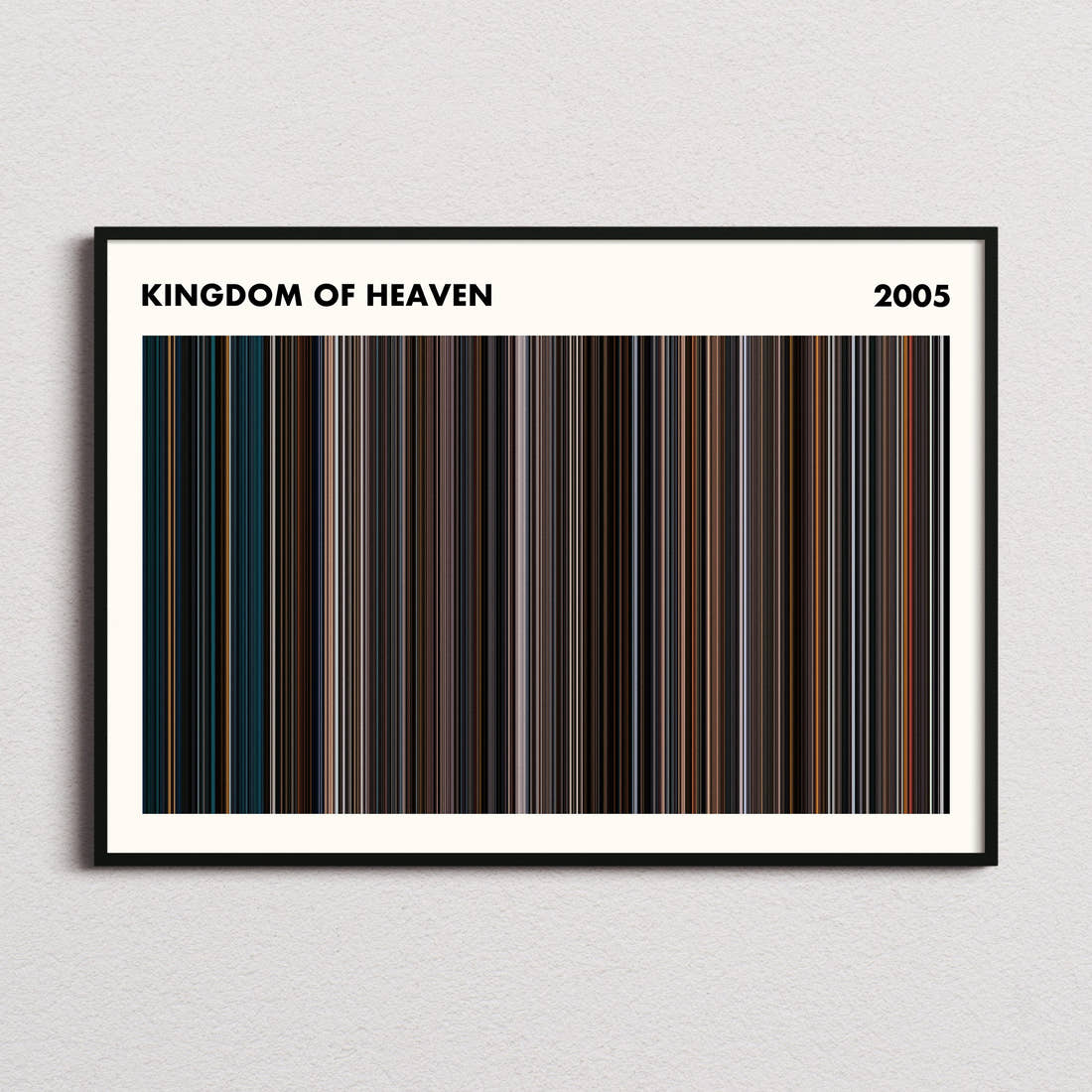 Kingdom of Heaven Movie Barcode Poster - Simplified