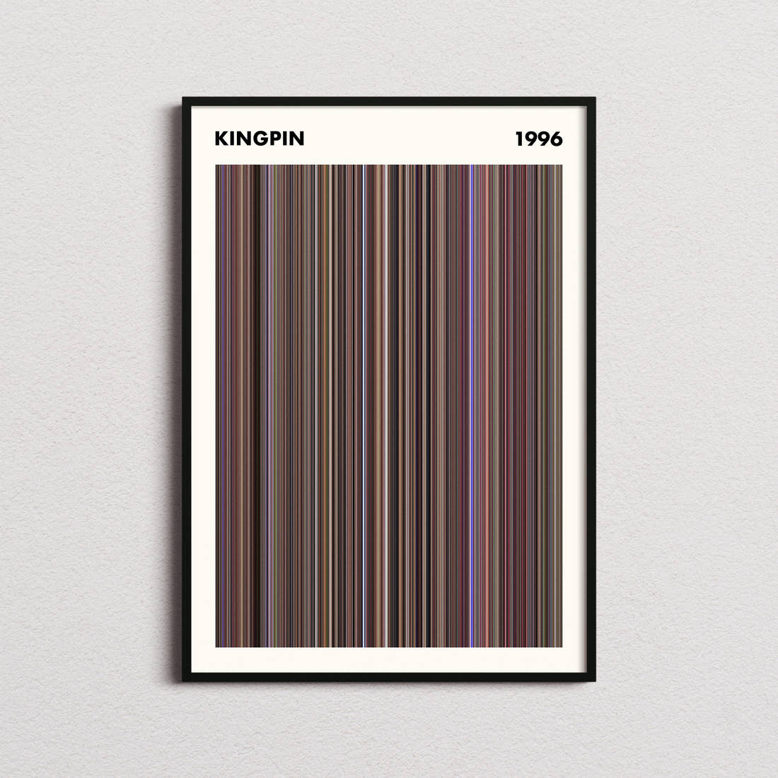 Kingpin Movie Barcode Poster - Simplified