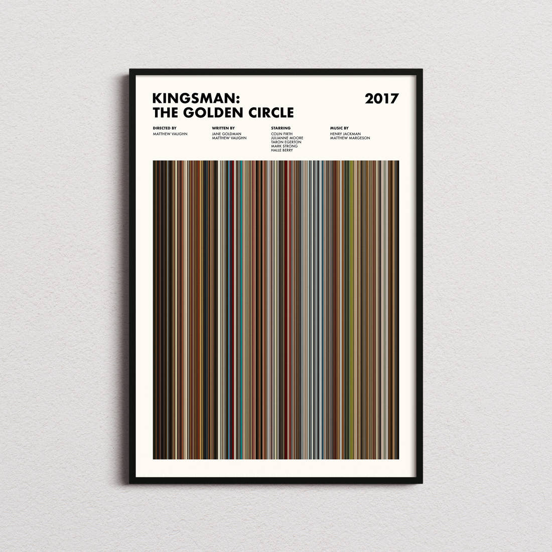 Kingsman: The Golden Circle Movie Barcode Poster