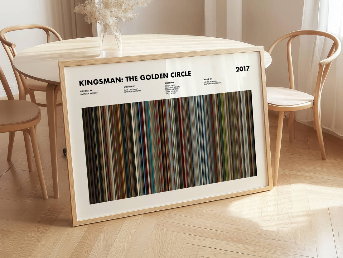 Kingsman: The Golden Circle Movie Barcode Poster