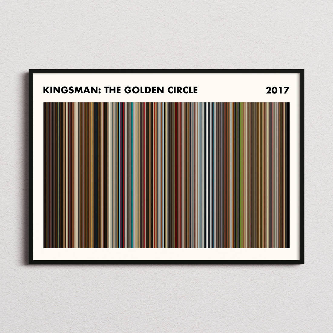 Kingsman: The Golden Circle Movie Barcode Poster - Simplified