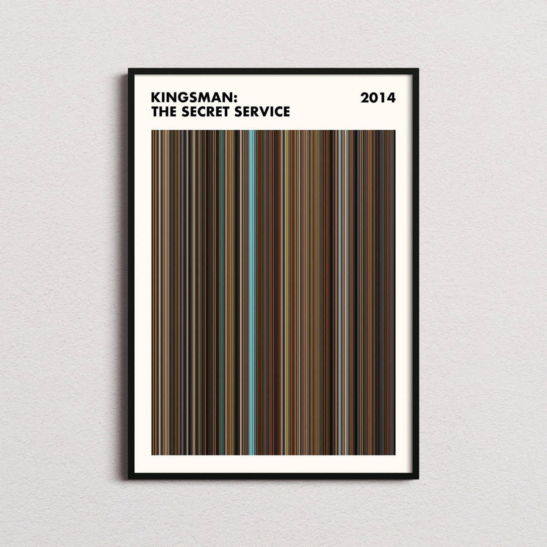Kingsman: The Secret Service Movie Barcode Poster - Simplified