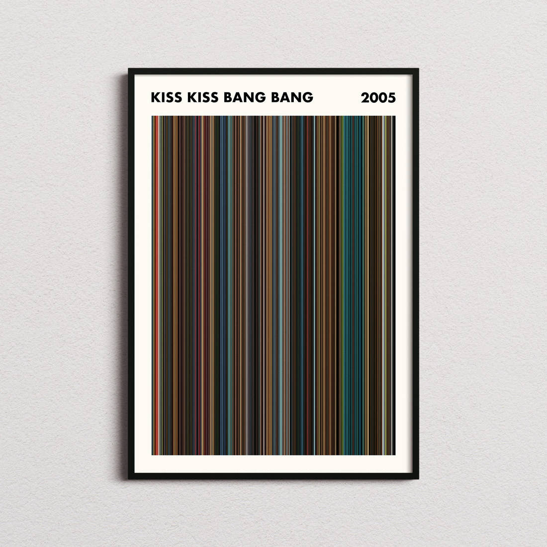 Kiss Kiss Bang Bang Movie Barcode Poster - Simplified