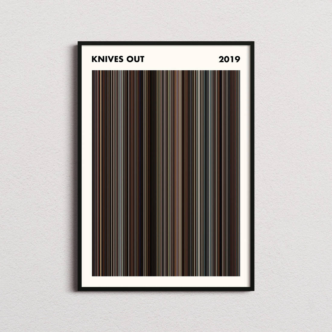 Knives Out Movie Barcode Poster - Simplified