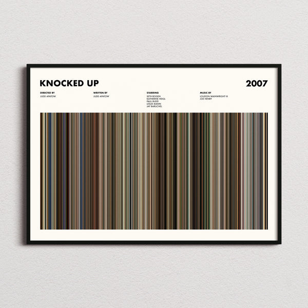 Knocked Up Movie Barcode Poster