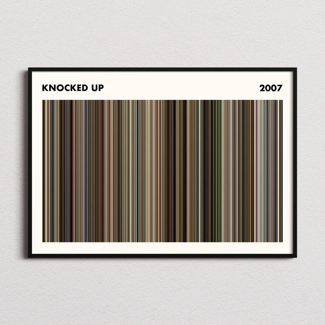 Knocked Up Movie Barcode Poster - Simplified