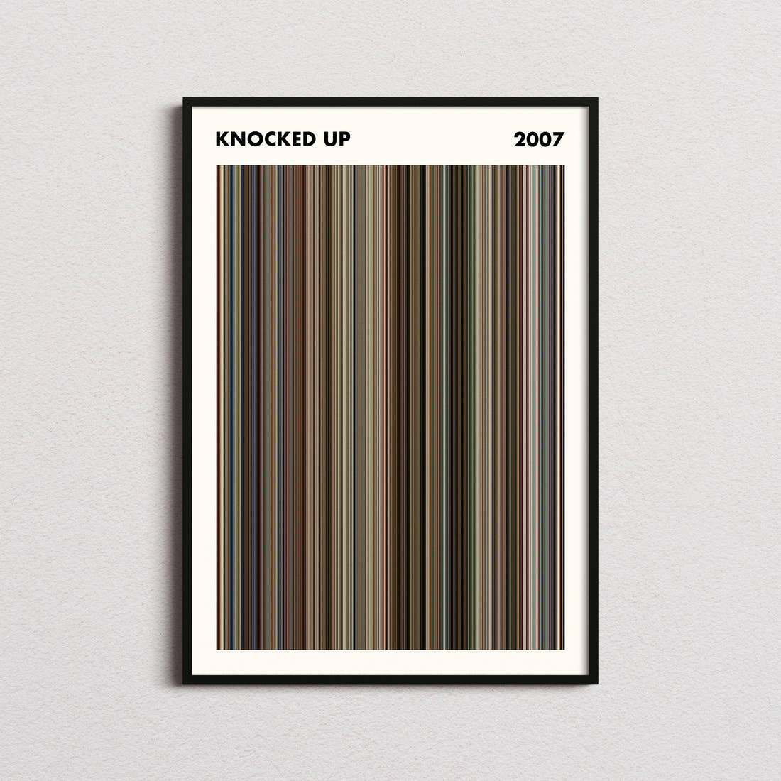 Knocked Up Movie Barcode Poster - Simplified